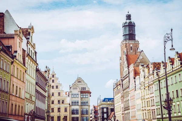 Wroclaw 'ın güzel, resimsi merkezi