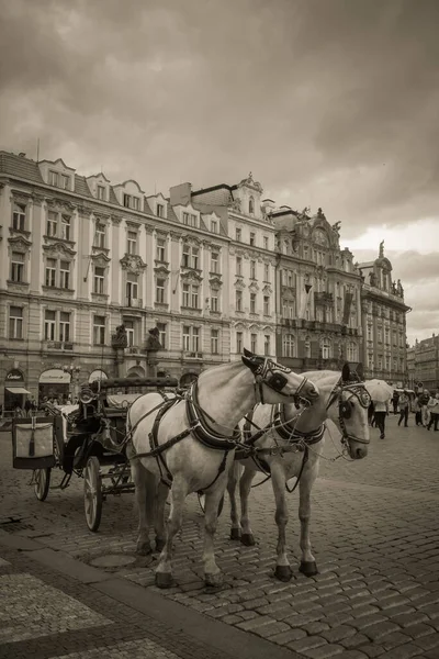 Piękne Ulice Architektura Jesiennej Pragi — Zdjęcie stockowe