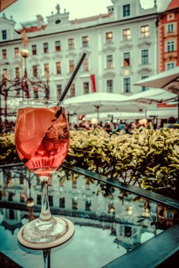 Güz Prag 'ın güzel sokakları ve mimarisi