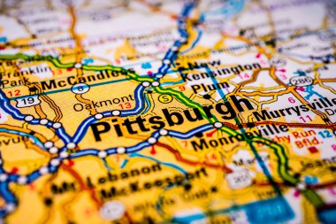 Pittsburgh ABD haritası seyahat geçmişi