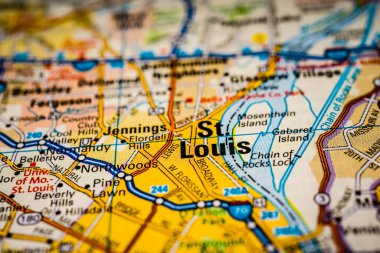 St. Louis ABD seyahat haritası arka planı