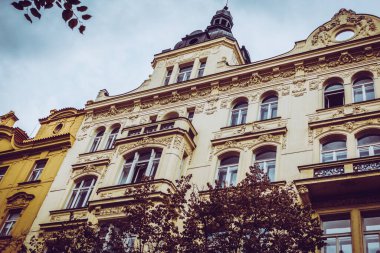 Güz Prag 'ın güzel sokakları ve mimarisi