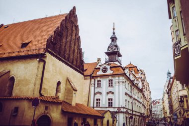 Güz Prag 'ın güzel sokakları ve mimarisi