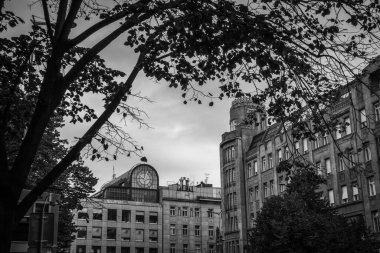 Güz Prag 'ın güzel sokakları ve mimarisi