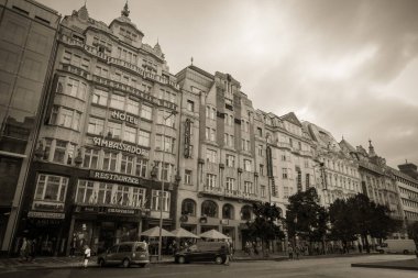 Güz Prag 'ın güzel sokakları ve mimarisi