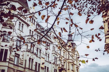 Güz Prag 'ın güzel sokakları ve mimarisi