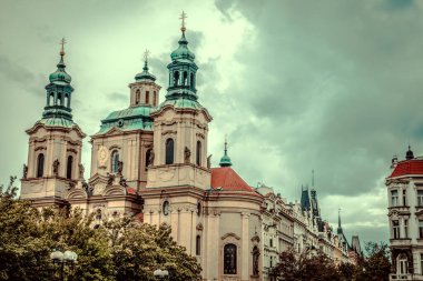 Güz Prag 'ın güzel sokakları ve mimarisi