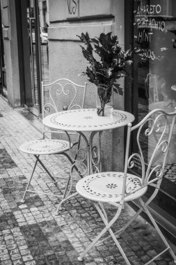 Güz Prag 'ın güzel sokakları ve mimarisi