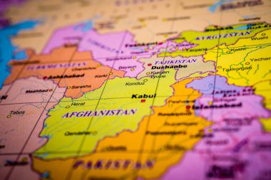 Afganistan dünya haritasında