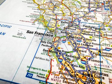 San Francisco ABD haritasında
