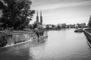 Eski Polonya şehrinin mimarisi. Pençe