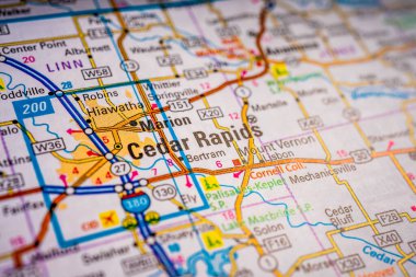 Cedar Rapids: ABD seyahat haritası geçmişi