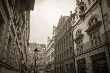 Güz Prag 'ın güzel sokakları ve mimarisi