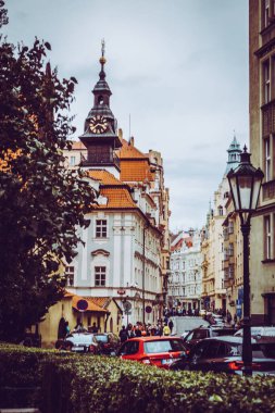 Güz Prag 'ın güzel sokakları ve mimarisi