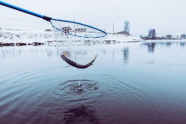 Gölün arka planında açık hava eğlencesi