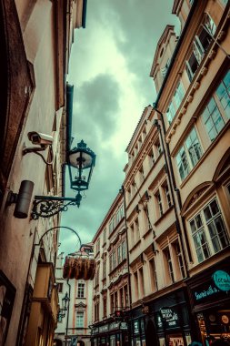 Güz Prag 'ın güzel sokakları ve mimarisi