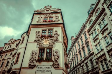 Güz Prag 'ın güzel sokakları ve mimarisi