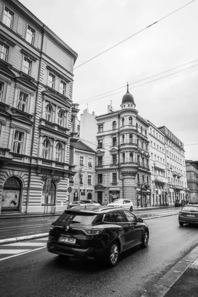 Schöne Straßen Und Architektur Des Herbstlichen Prag — Stockfoto