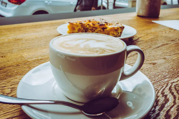 Prima Ontbijt Praag Koffie Cake — Stockfoto