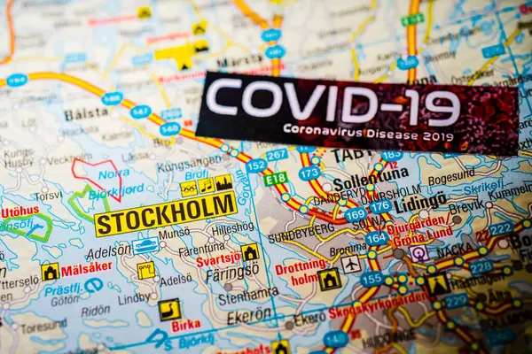 ストックホルムコロナウイルス Covid 19検疫背景 — ストック写真