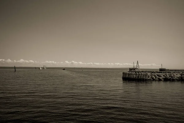 Gyönyörű Dán Kikötő Jachtokkal — Stock Fotó