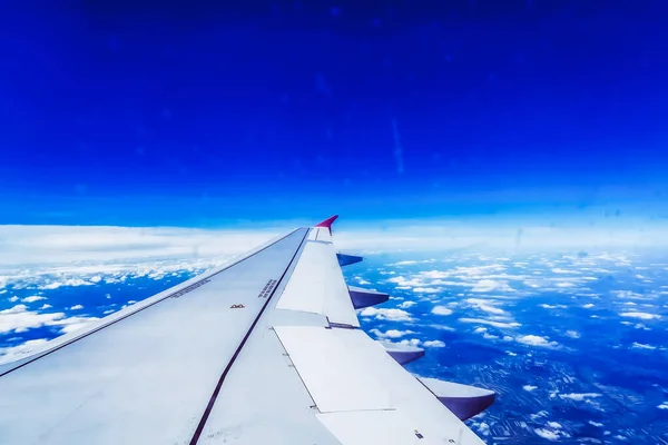 Vista Desde Ventana Del Avión Ala —  Fotos de Stock