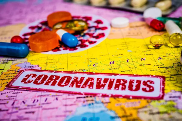 Coronavirus Menace Une Épidémie Provenance Chine — Photo