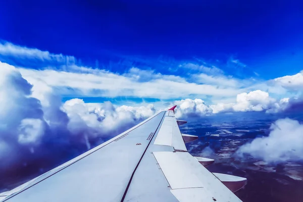 View Airplane Window Wing — Stock Photo, Image