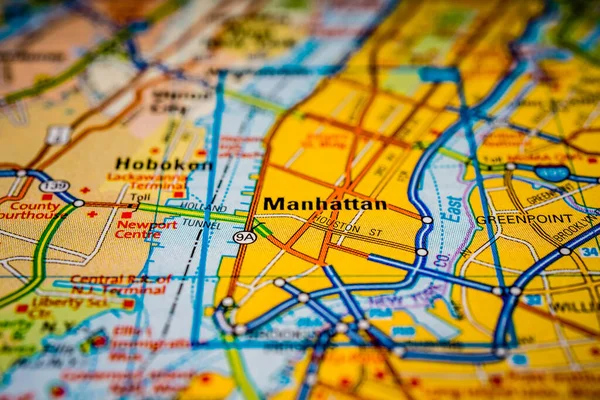 Nueva York Mapa Viaje Fondo — Foto de Stock