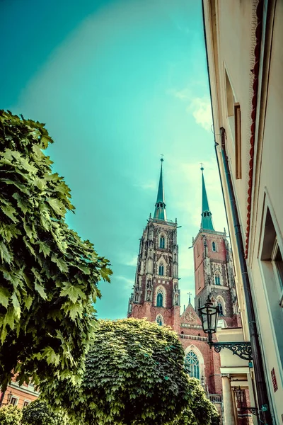 Magnifique Architecture Églises Wroclaw — Photo