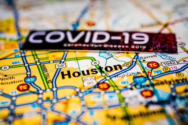 Houston Coronavirus Covid Quarentena Fundo — Fotografia de Stock