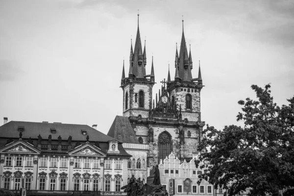 Krásné Ulice Architektura Podzimu Praha — Stock fotografie