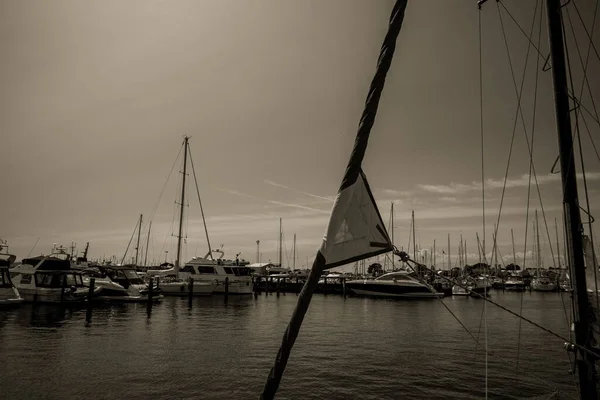 Vacker Dansk Hamn Med Båtar — Stockfoto