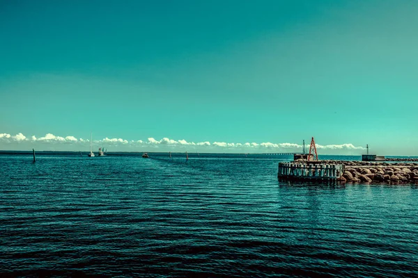 Прекрасна Датська Гавань Яхтами — стокове фото