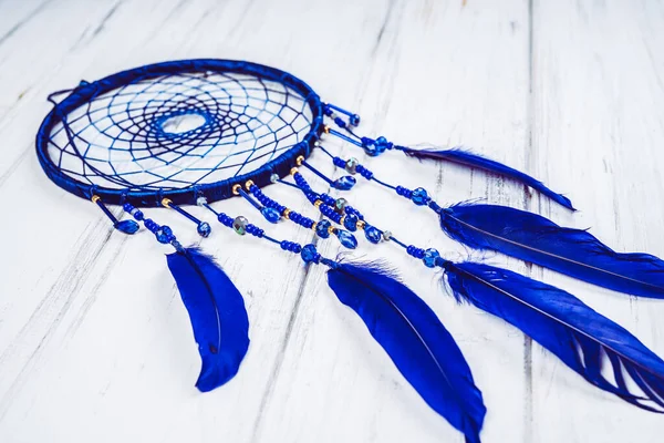 Dream Catcher Wooden Background — Stock Photo, Image