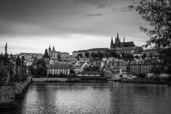 Krásné Ulice Architektura Podzimu Praha — Stock fotografie