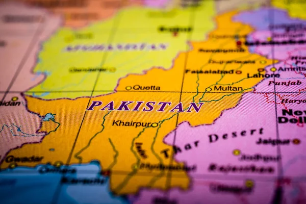 Pakisztán Interaktív Térképen — Stock Fotó