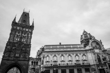 Güz Prag 'ın güzel sokakları ve mimarisi