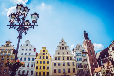 Wroclaw 'ın güzel, resimsi merkezi