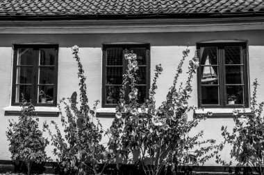 Resimli bir köyde güzel bir Danimarka mimarisi