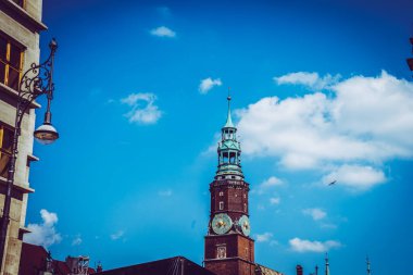 Wroclaw 'ın güzel, resimsi merkezi