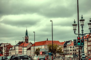 Kopenhag Şehri, Danimarka, İskandinavya. Güzel bir yaz günü