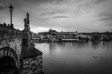 Güz Prag 'ın güzel sokakları ve mimarisi