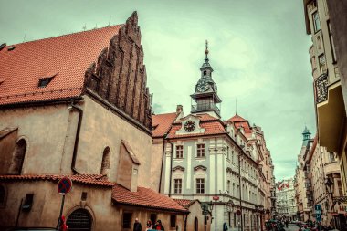 Güz Prag 'ın güzel sokakları ve mimarisi