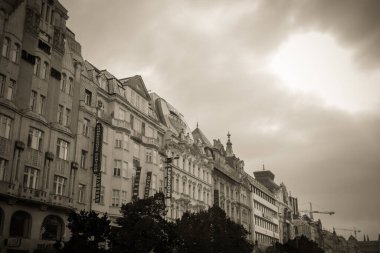 Güz Prag 'ın güzel sokakları ve mimarisi