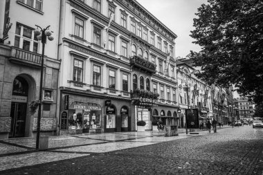 Güz Prag 'ın güzel sokakları ve mimarisi