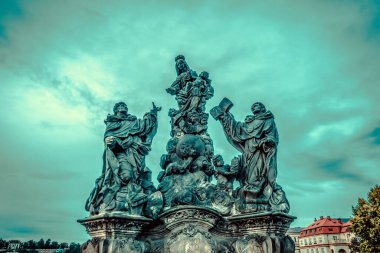 Güz Prag 'ın güzel sokakları ve mimarisi