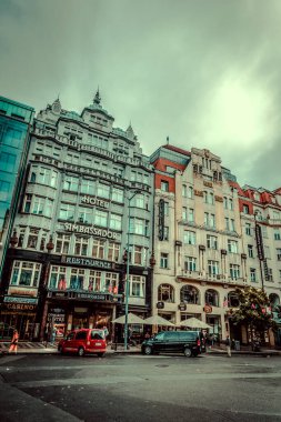 Güz Prag 'ın güzel sokakları ve mimarisi