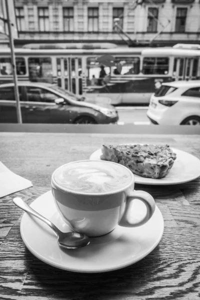 Buen Desayuno Praga Café Tarta —  Fotos de Stock