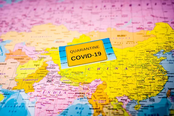 Asia Coronavirus Covid Quarantine Background — Stock Photo, Image